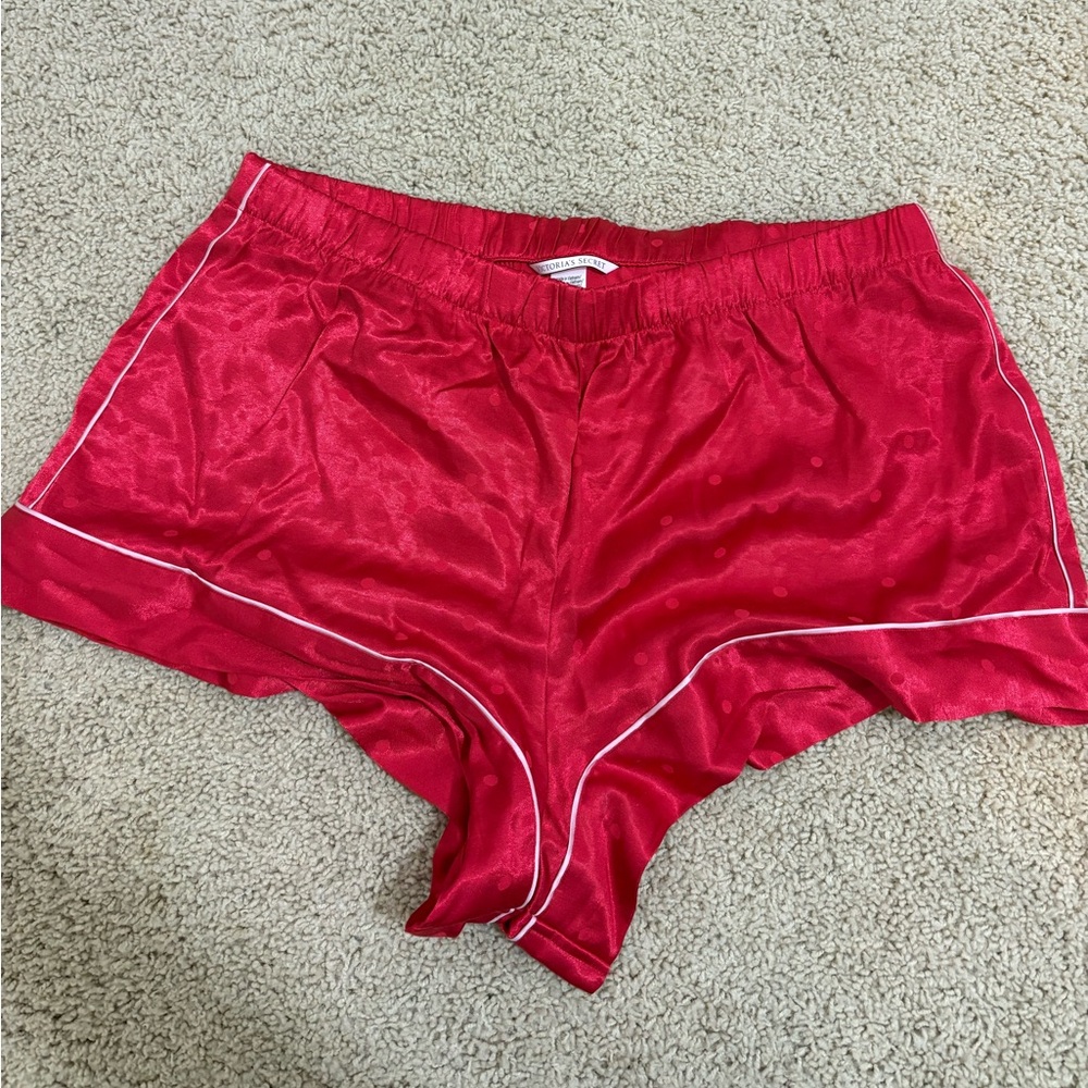 Women's Red Pajama Shorts